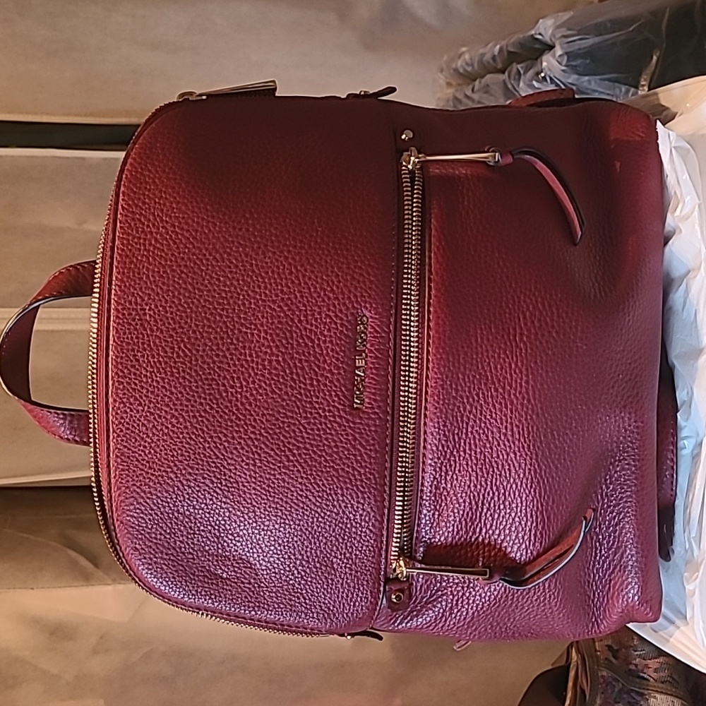 Michael Kors pebbled Leather Berry Backpack